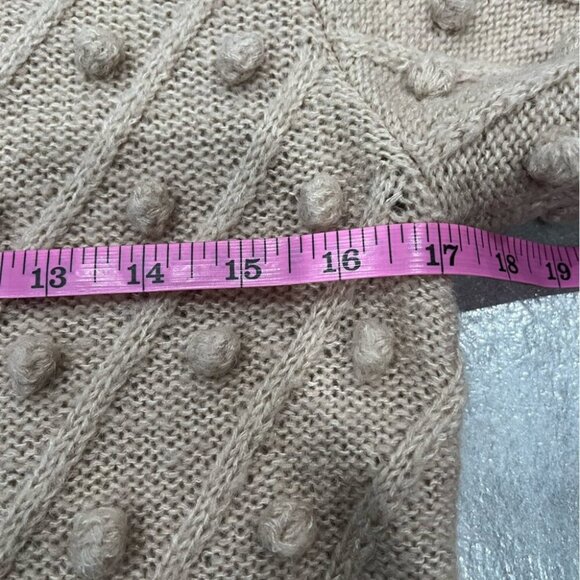 [M]Chicwish Blush Pink Pom Batwing LS Wool Blend Sweater Crew neck - Picture 10 of 13